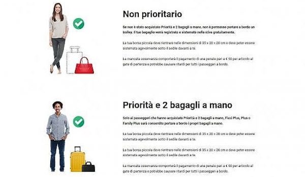 ryanair, bagagli