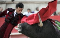 Spanish matador Matias Tejela performs a