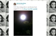 Victoria Beckham: ecco l'Ufo sopra casa mia. La foto postata su Twitter