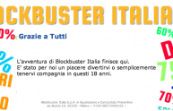 Chiude Blockbuster Italia, l'annuncio sul sito internet della società