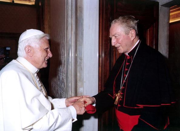 Il Cardinal Martini quando aveva incontrato Papa Benedetto XV nel 2005