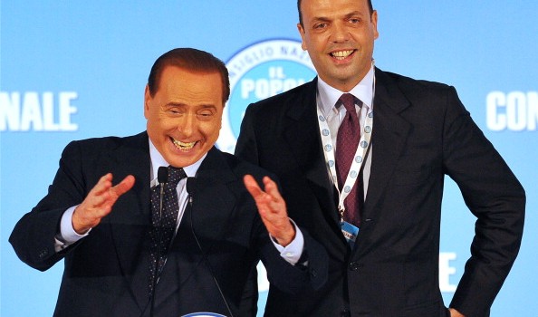 Angelino Alfano con Silvio Berlusconi