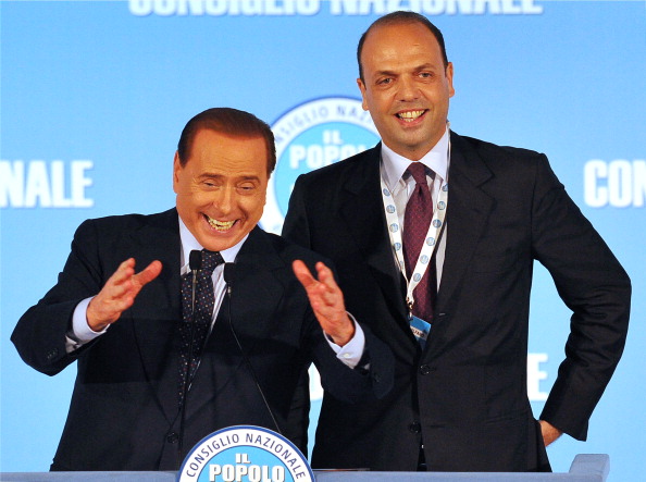 Angelino Alfano con Silvio Berlusconi