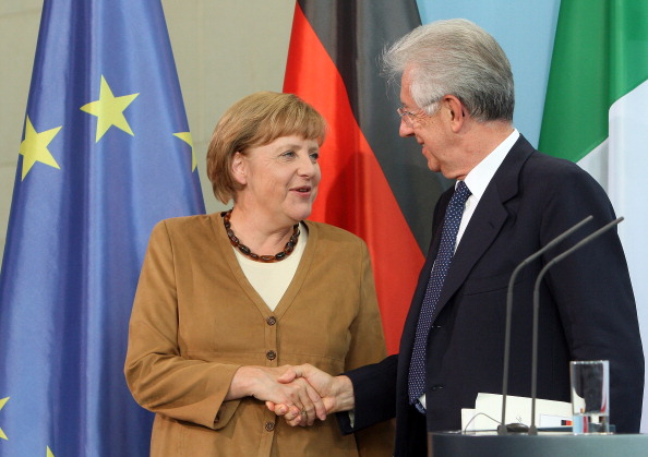 Mario Monti-Angela Merkel
