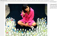 La pornostar giapponese che riceve bottiglie di sperma dai fans