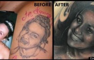 Il peggior tattoo del mondo prima e dopo la correzione