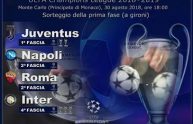 Champions League, Roma con Real Madrid, Juve con il Manchester, Napoli con il PSG