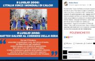 Renzi attacca Salvini, nel 2006 il Ministro dell'Interno gufava l'Italia ai Mondiali?