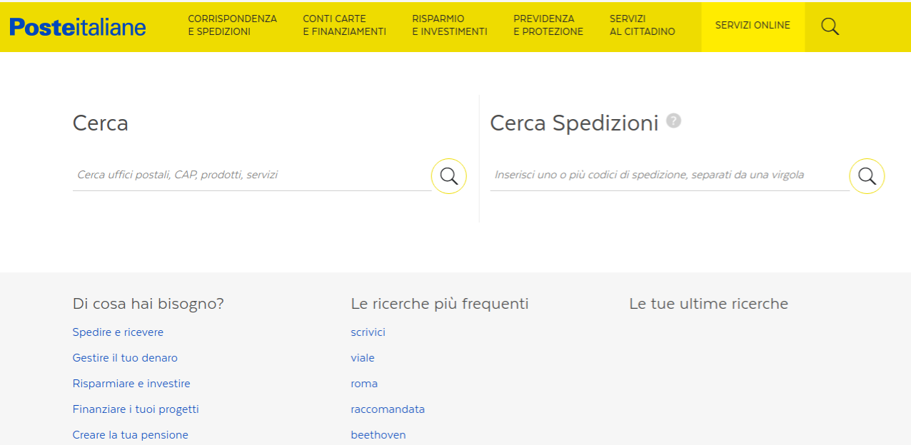 tracking di Poste Italiane